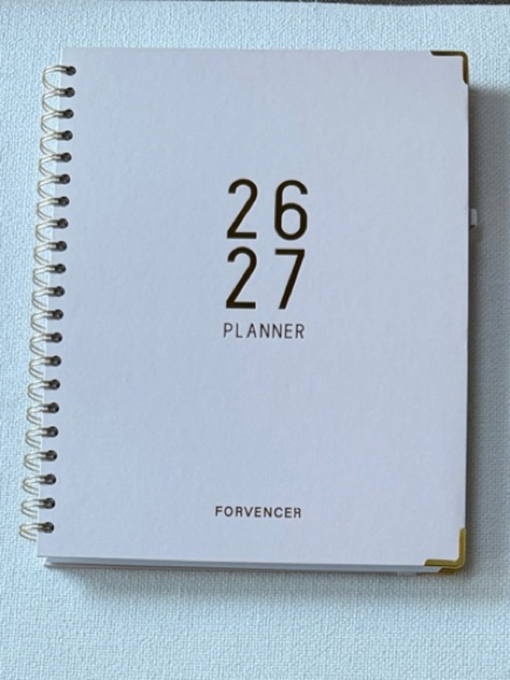 Planner Jul 26 - Dec 27 Beige w/ Gold Accents